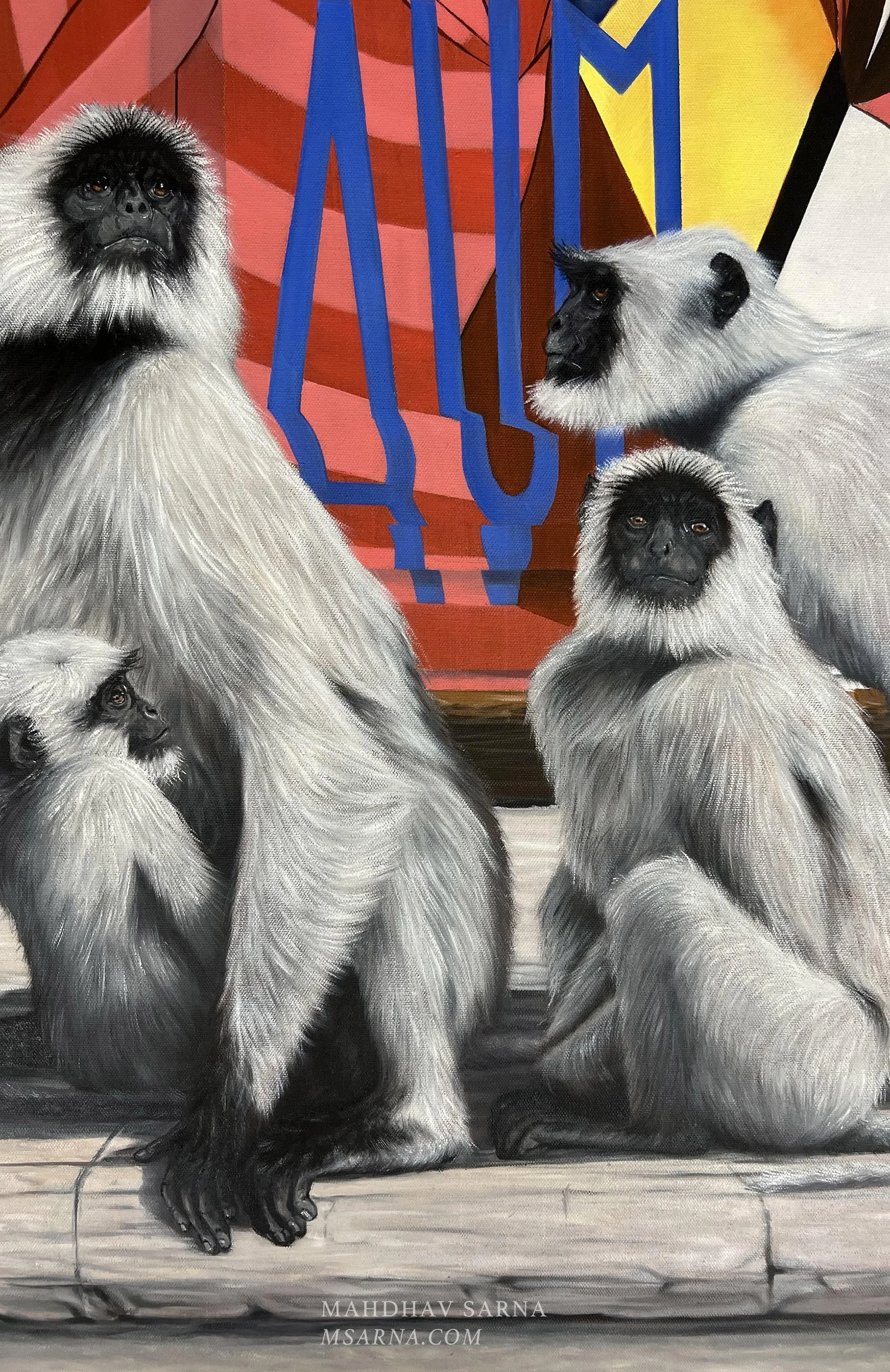 Hanuman Langur Monkey Painting | BBOU — Mahdhav Sarna